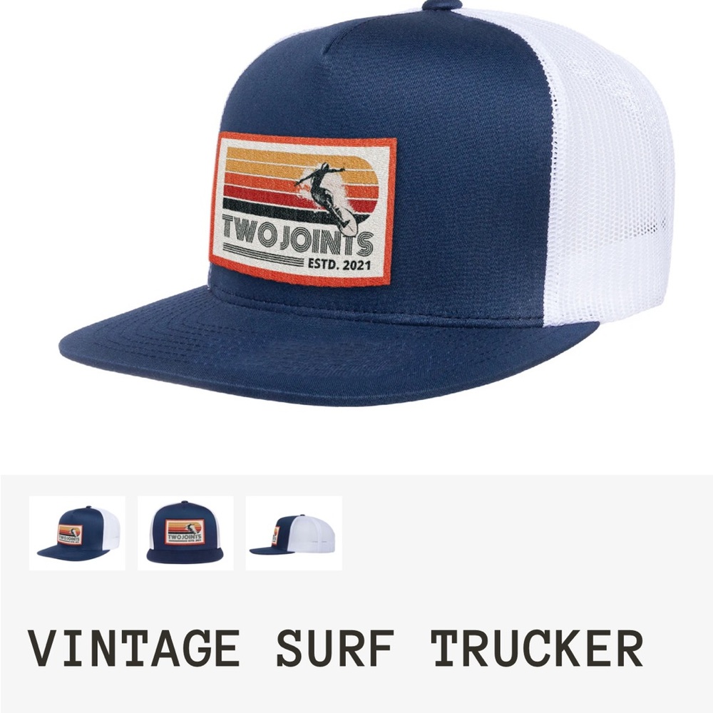 Navy and White Trucker Hat